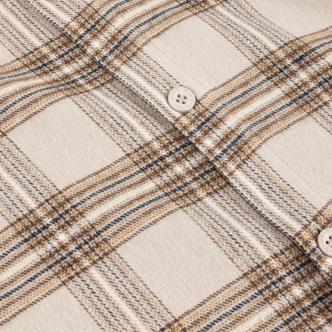 PLAID FLANNEL SHIRT BEIGE