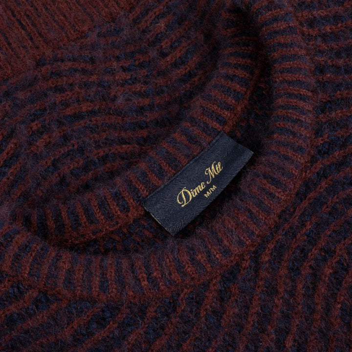 MOHAIR WAVE KNIT BURGUNDY