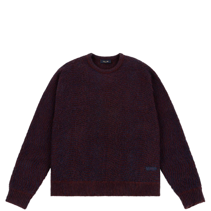 MOHAIR WAVE KNIT BURGUNDY