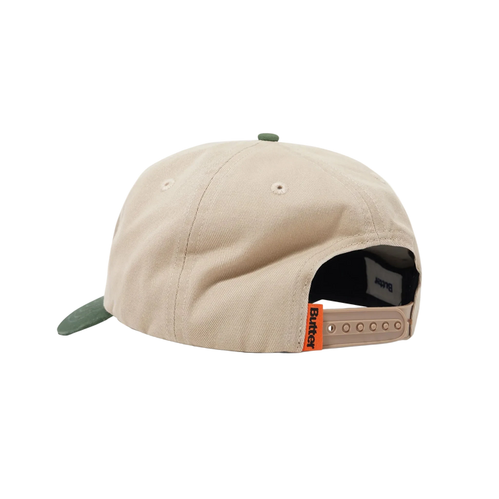 BUTTER GOODS TIDE 5 PANEL CAP WASHED TAN/SEAWEED