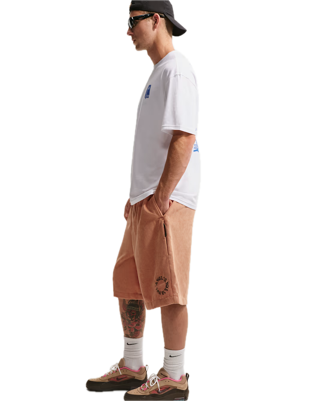 NIKE SB CORD SHORT COGNAC/BLACK