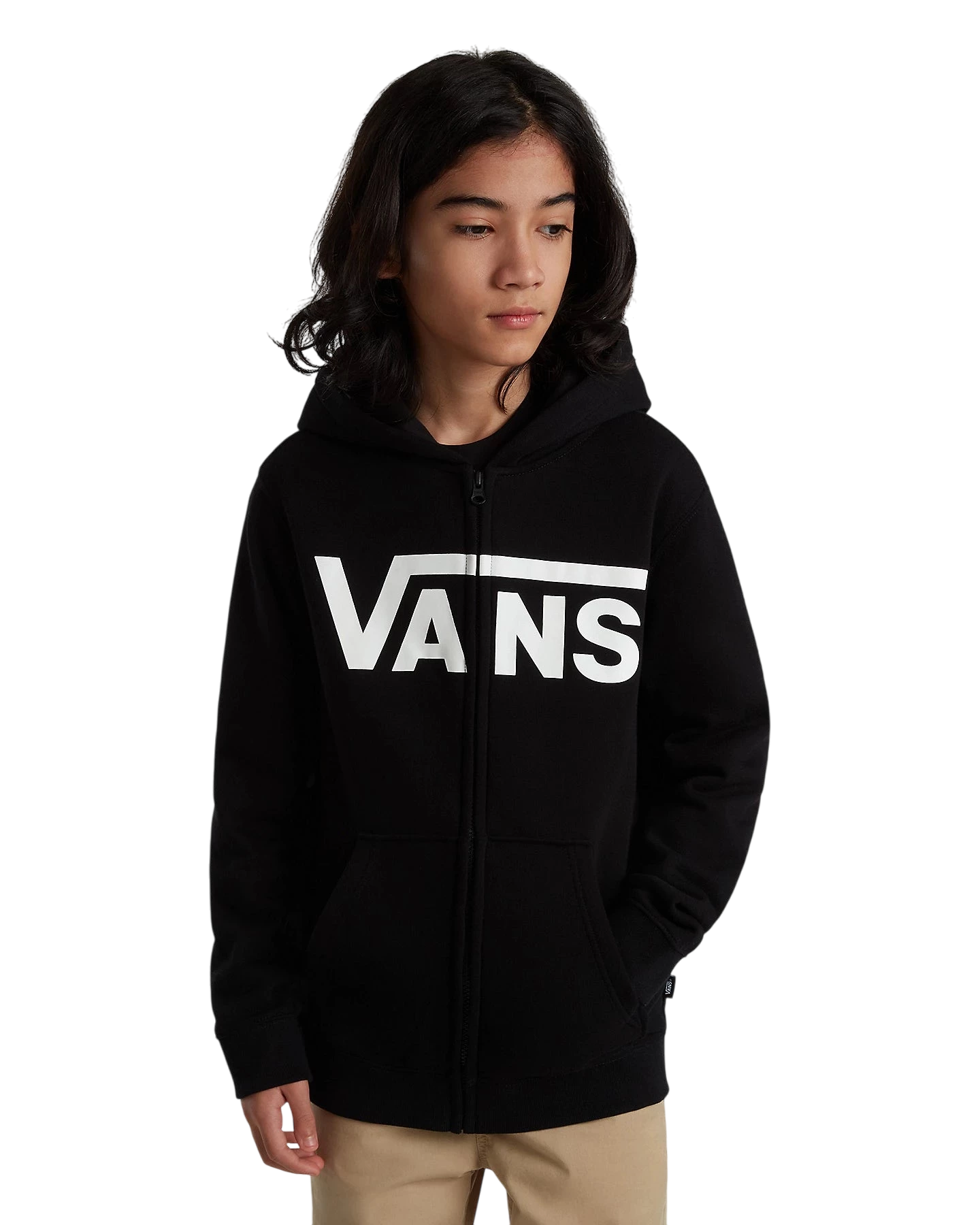 KIDS CLASSIC VANS ZIP HOODIE BLACK