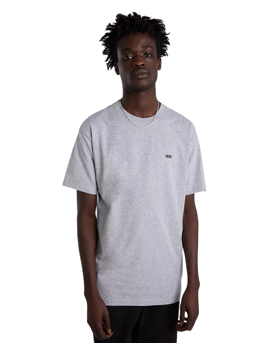 LEFT CHEST LOGO TEE HEATHER GREY