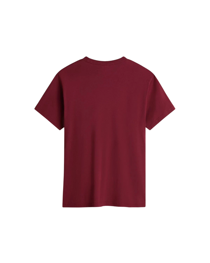 LEFT CHEST LOGO TEE BURGUNDY