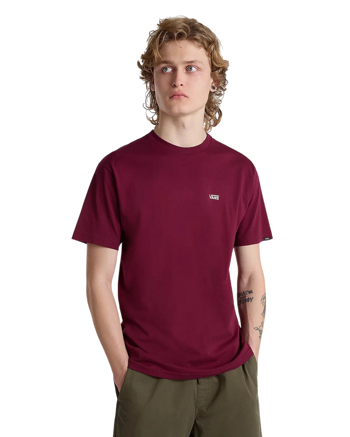 LEFT CHEST LOGO TEE BURGUNDY