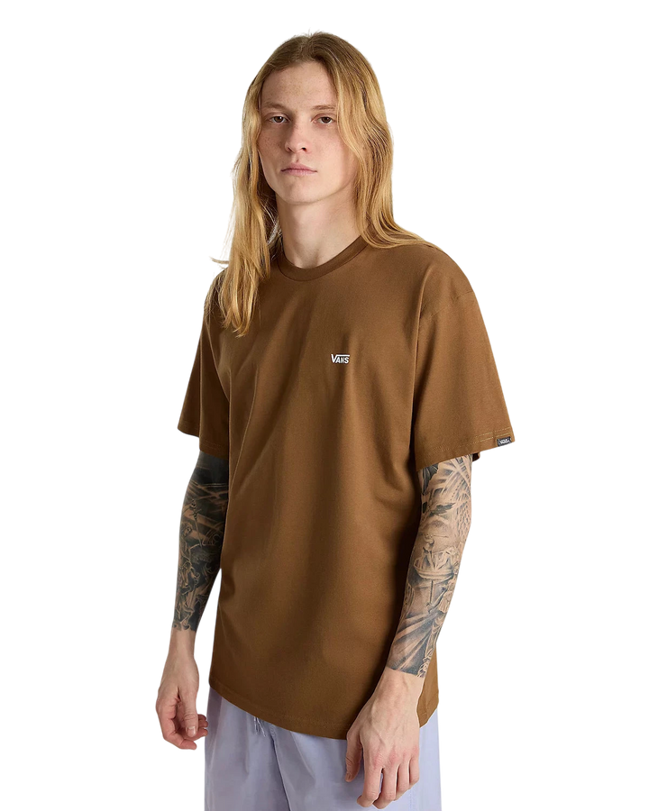 LEFT CHEST LOGO TEE COFFEE BROWN