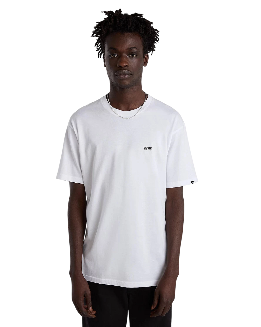 LEFT CHEST LOGO TEE WHITE BLACK