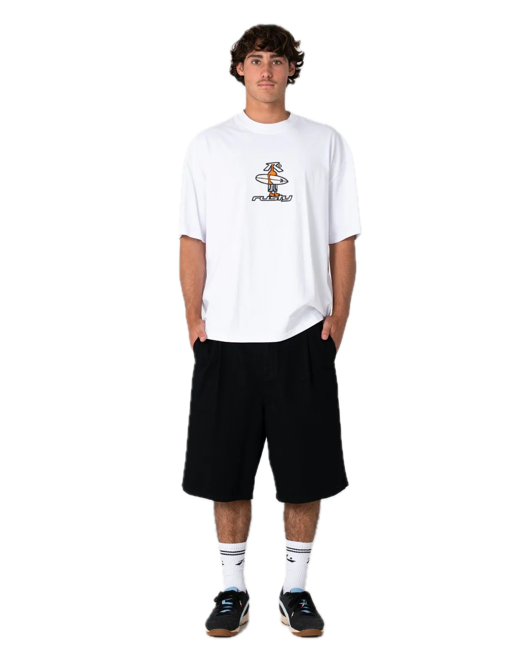 RUSTY DR. DOT SHORT SLEEVE TEE WHITE