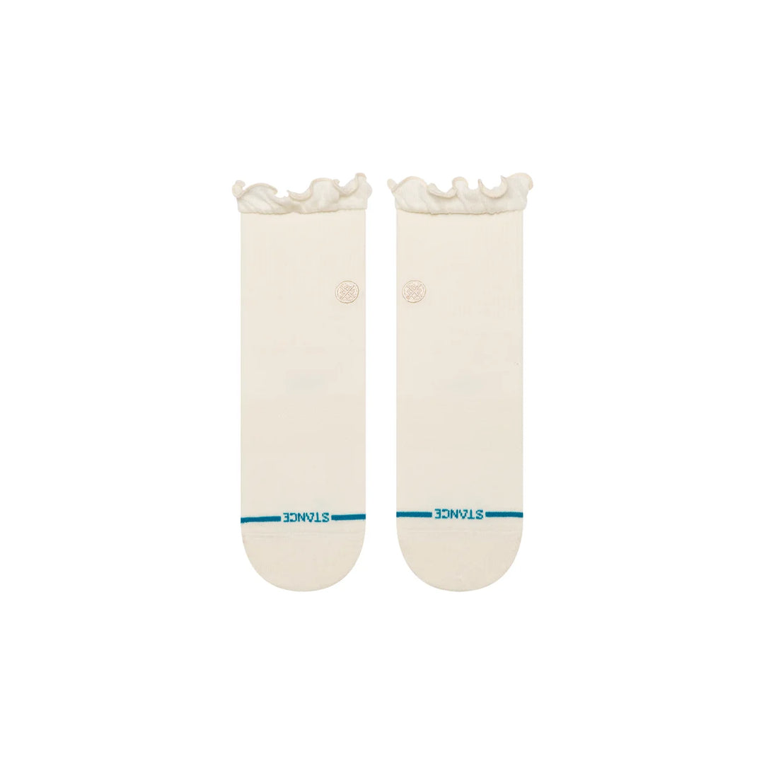 RUFFLE ICON QUARTER SOCKS IVORY