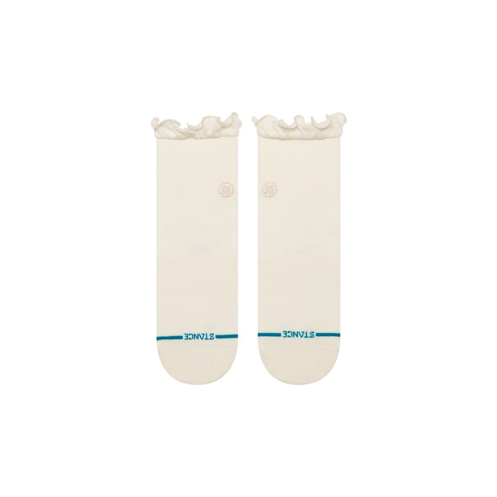 RUFFLE ICON QUARTER SOCKS IVORY