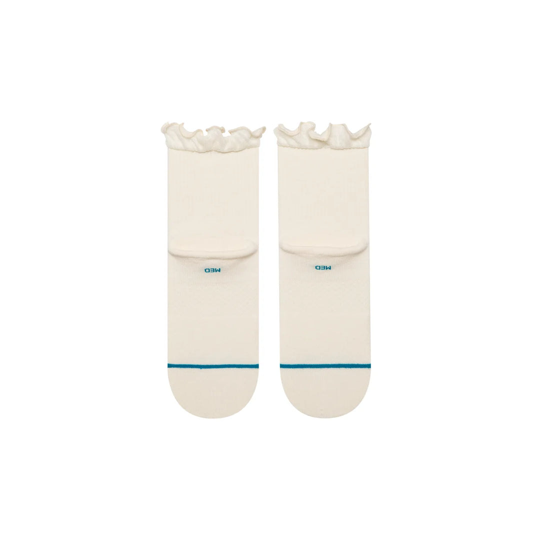 RUFFLE ICON QUARTER SOCKS IVORY