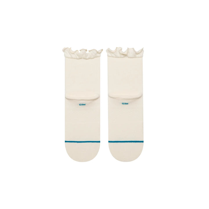 RUFFLE ICON QUARTER SOCKS IVORY