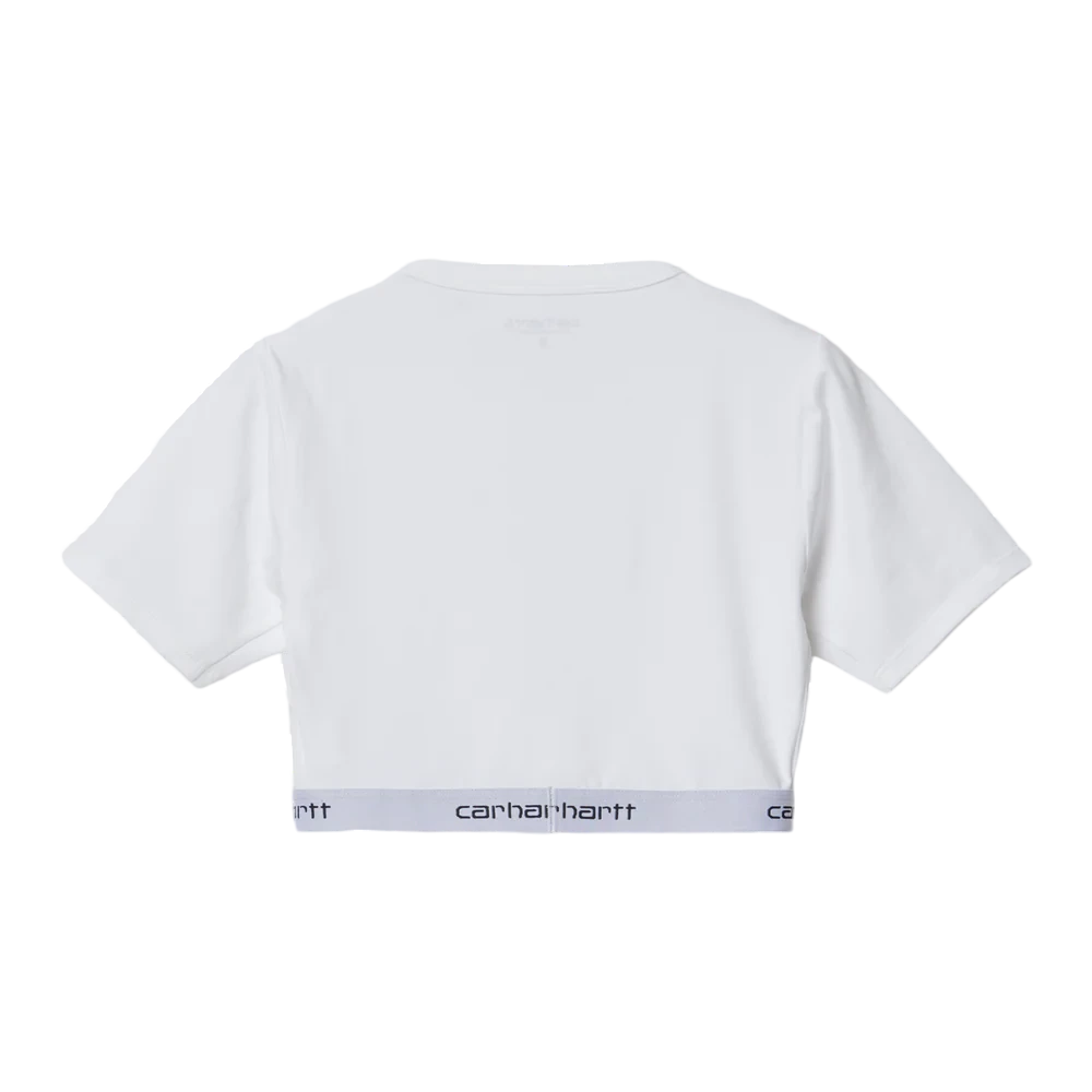 WOMEN SCRIPT CROP TOP WHITE