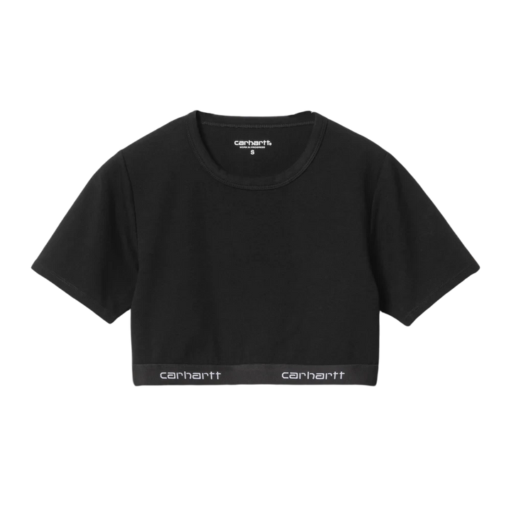 WOMEN SCRIPT CROP TOP BLACK