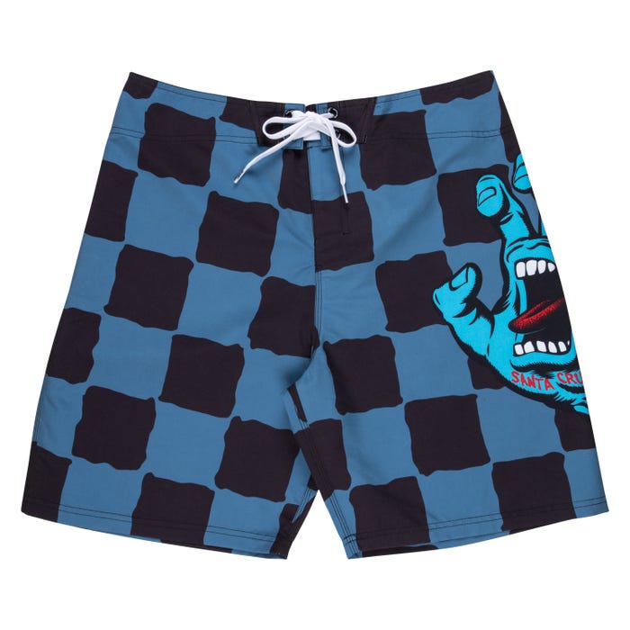 SCREAMING HAND PANEL BOARDSHORT DUSTY BLUE CHECK