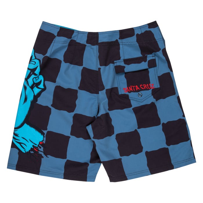 SCREAMING HAND PANEL BOARDSHORT DUSTY BLUE CHECK