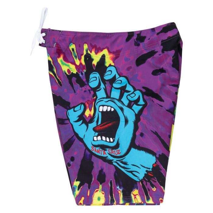 SCREAMING HAND PANEL BOARDSHORT PURPLE YELLOW BLACK