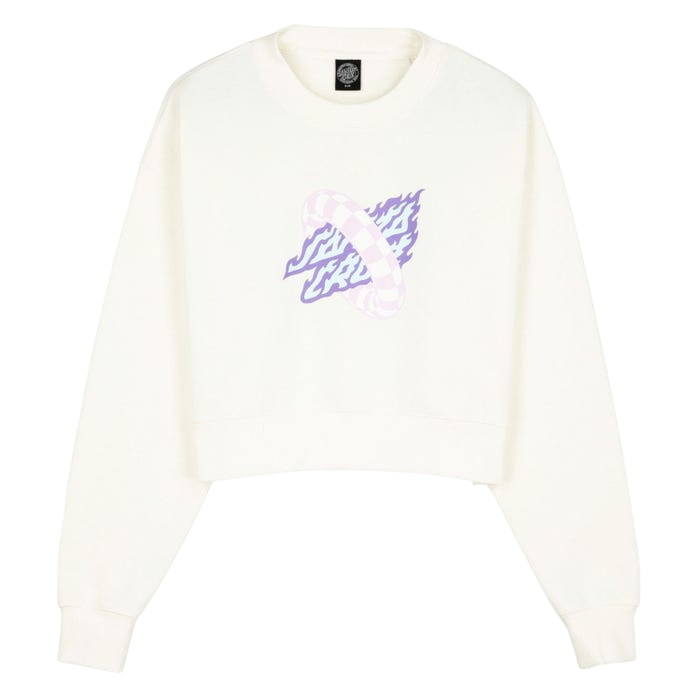 WOMEN GOAL FLAME FRONT DOT CREWNECK OFF WHITE