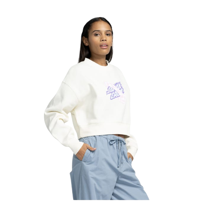 WOMEN GOAL FLAME FRONT DOT CREWNECK OFF WHITE