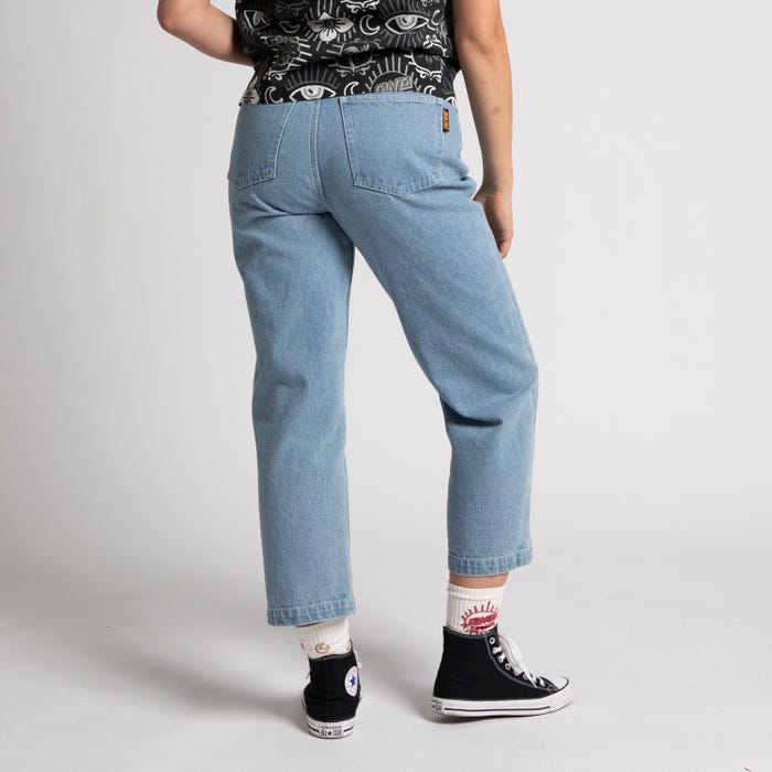 WOMEN CLASSIC BAGGY JEANS BLEACH BLUE