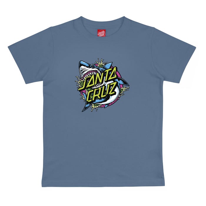 YOUTH SHARK DOT TEE DUSTY BLUE