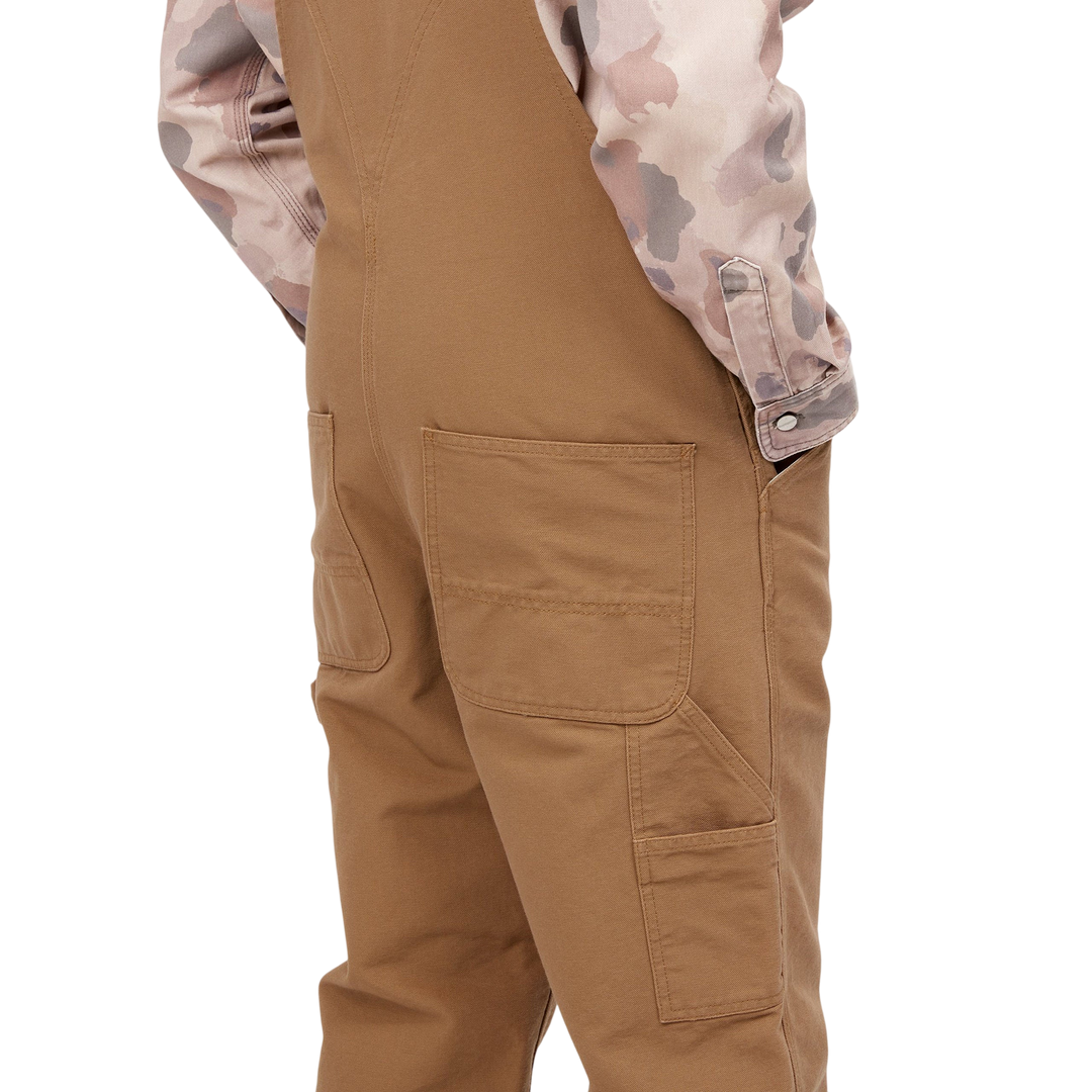 BIB OVERALL COTTON HAMILTON BROWN RINSED