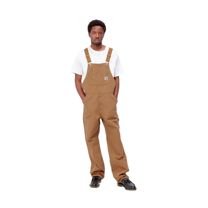 BIB OVERALL COTTON HAMILTON BROWN RINSED