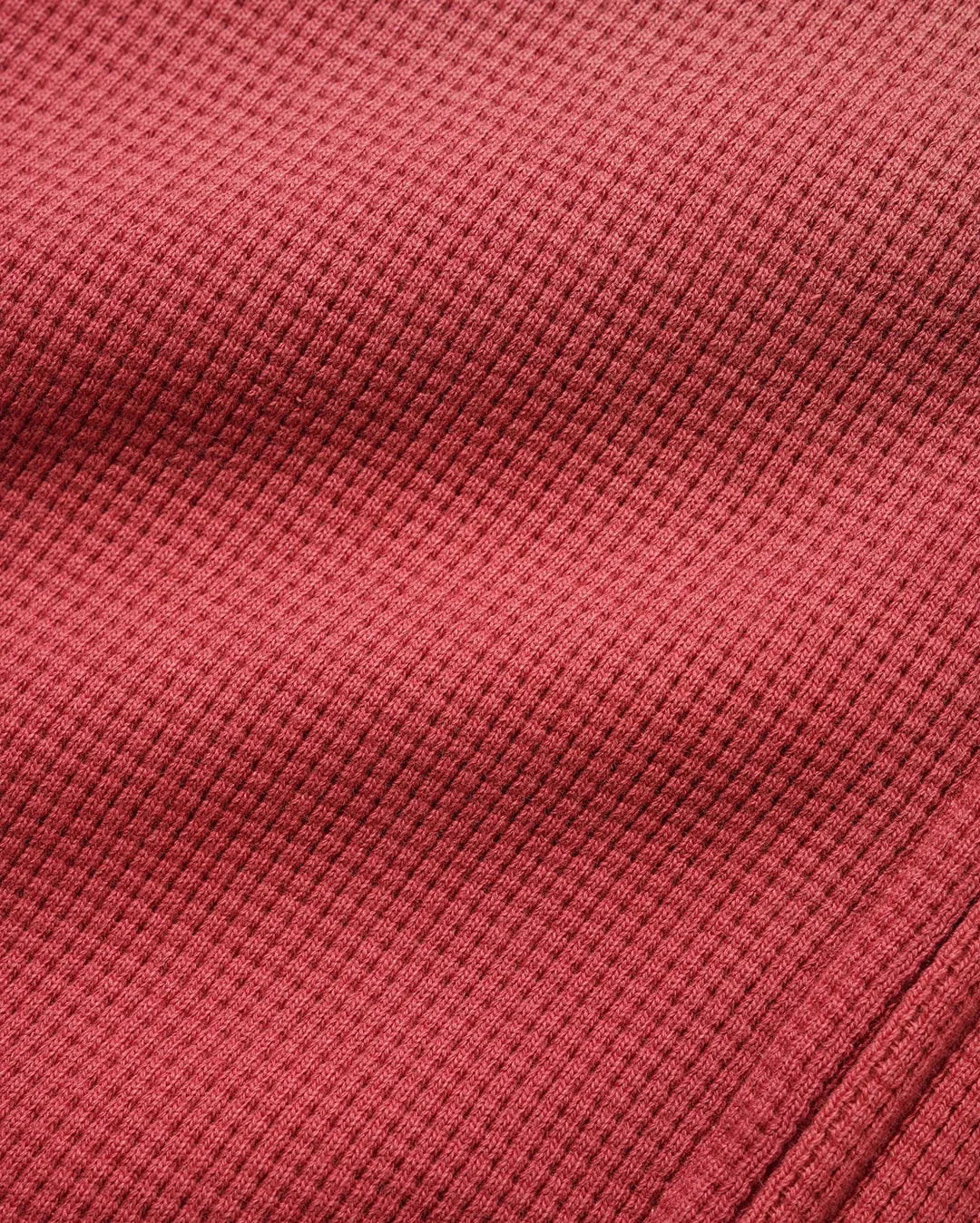 FADED WAFFLE ZIP-THRU HOODIE WASHED RED