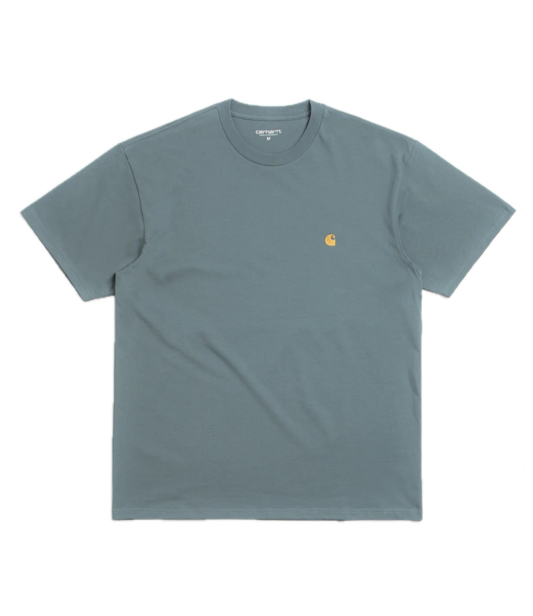 Chase tee with carhartt C logo in cozy blue
