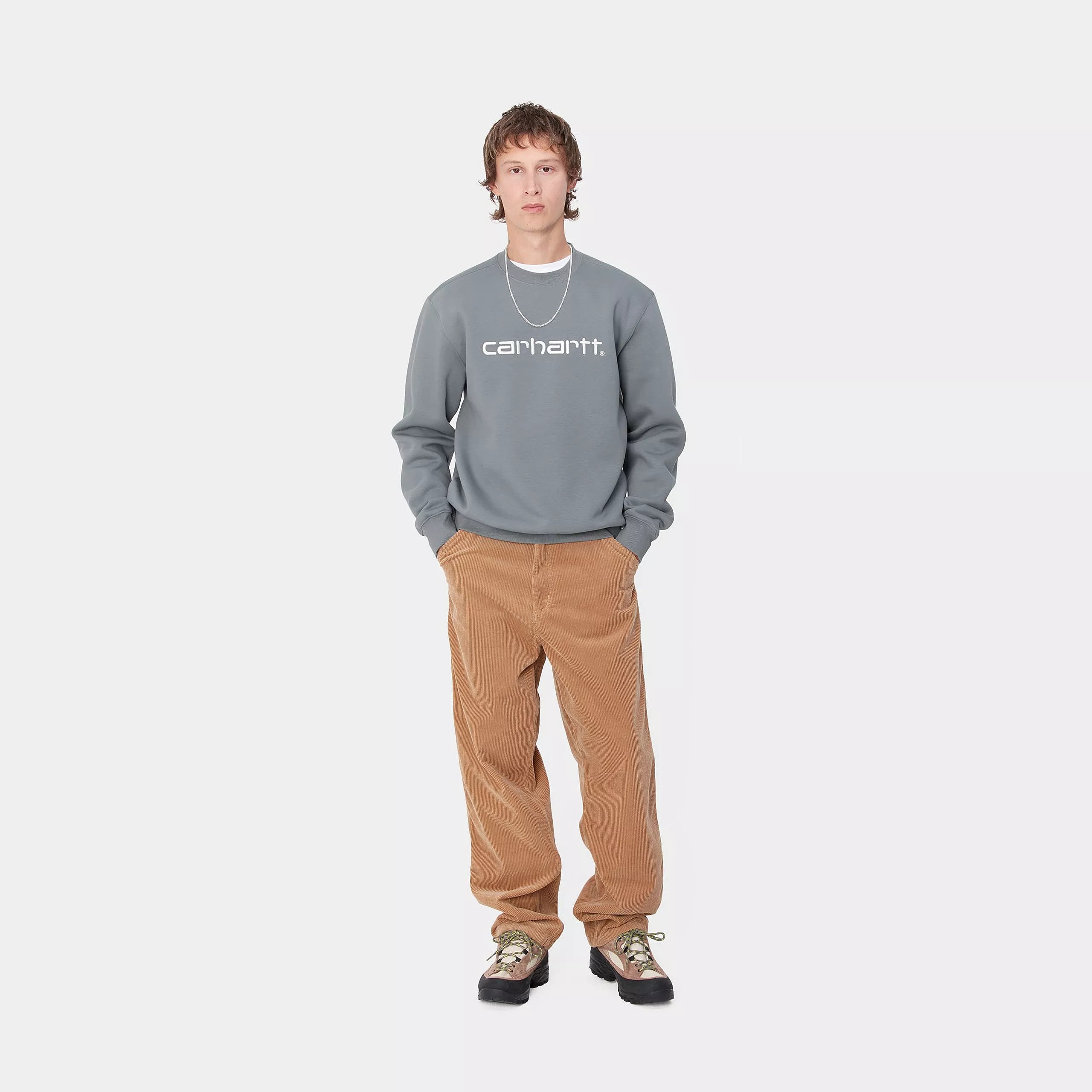 CARHARTT SWEAT DOVE GREY WAX