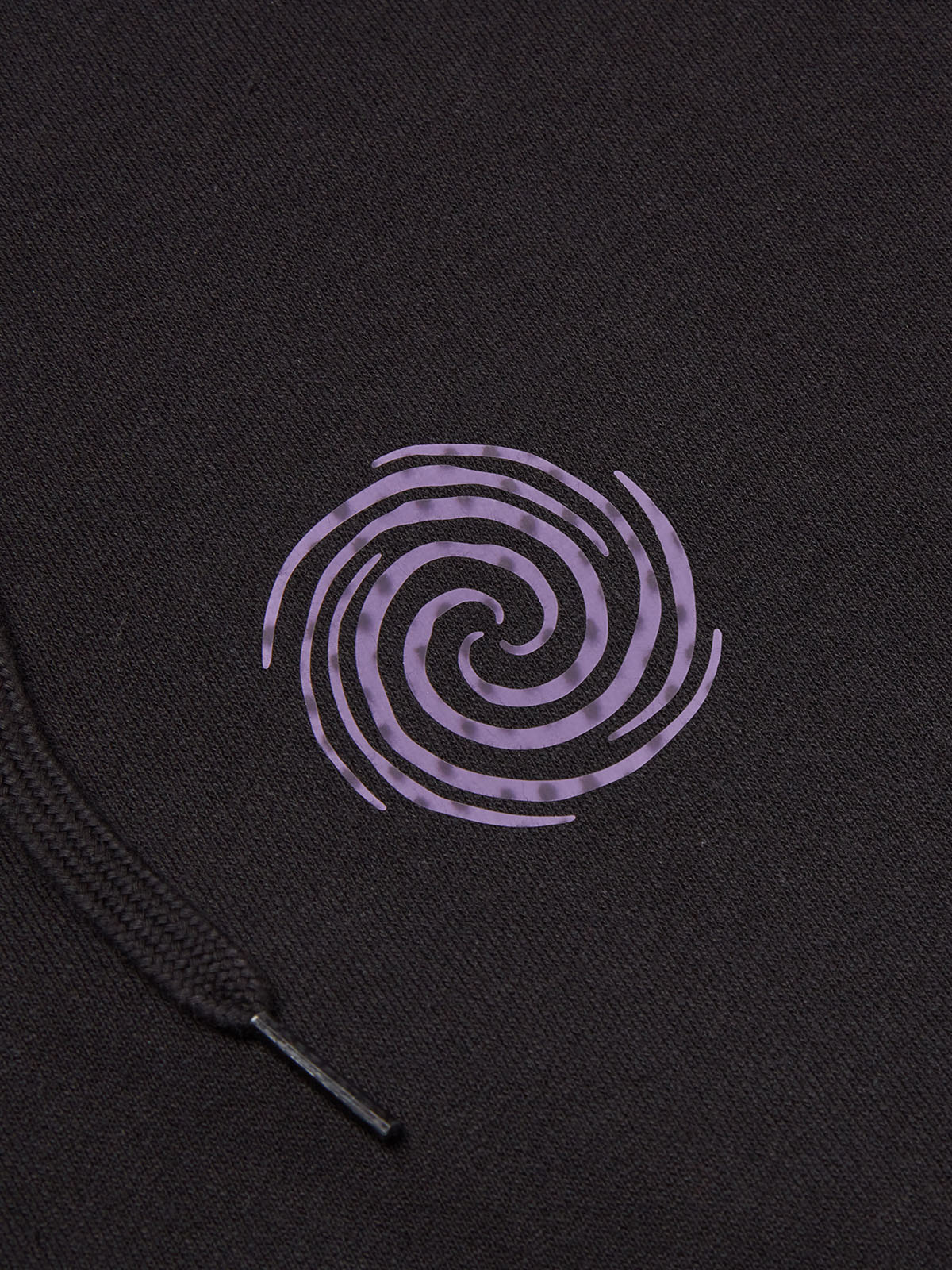 SKATE SWIRL ZIP HOODIE BLACK