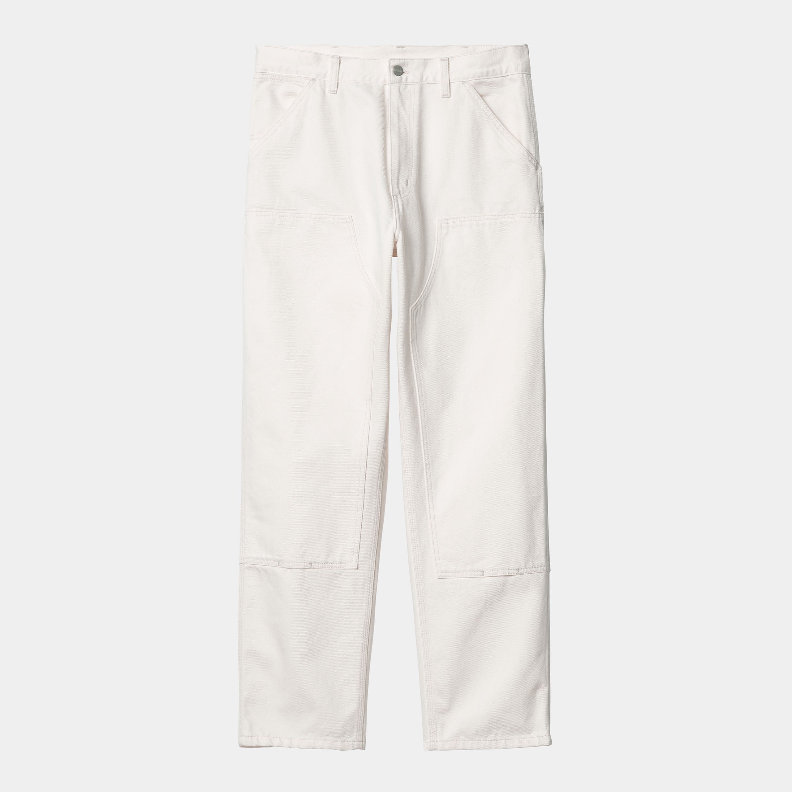 DOUBLE KNEE PANT WHITE RINSED