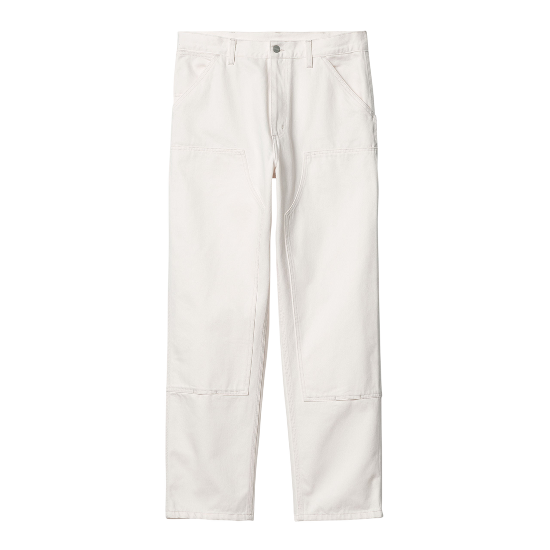 DOUBLE KNEE PANT WHITE RINSED