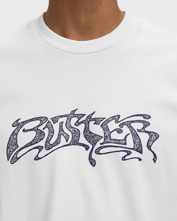 BUTTER GOODS DRUMMER TEE WHITE  DETAIL