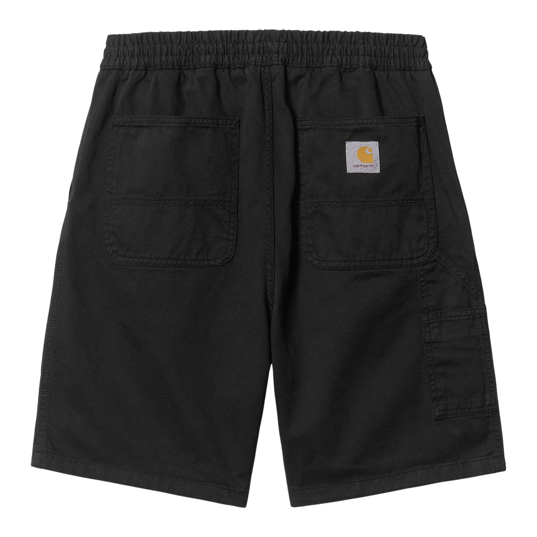 FLINT SHORT BLACK GARMENT DYED