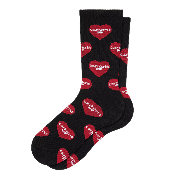 HEART LOGO SOCKS BLACK