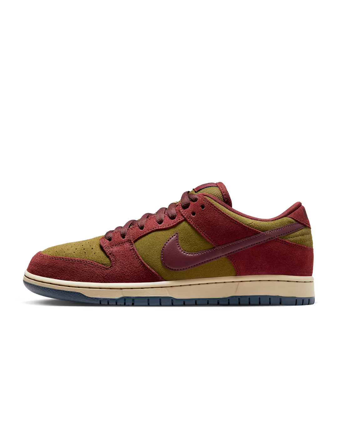 DUNK SB LOW PRO "DARK TEAM RED AND OLIVE FLAK