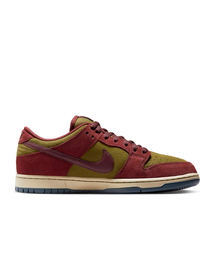 DUNK SB LOW PRO "DARK TEAM RED AND OLIVE FLAK