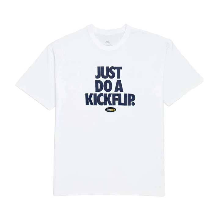 JUST DO A KICKFLIP KOSTON TEE WHITE