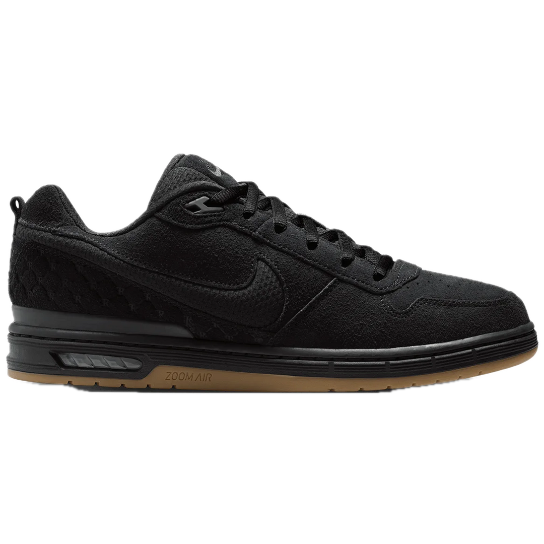 NIKE SB ZOOM AIR PAUL RODRIGUEZ LOW BLACK/GUM SNEAKER SKATESHOE SIDE