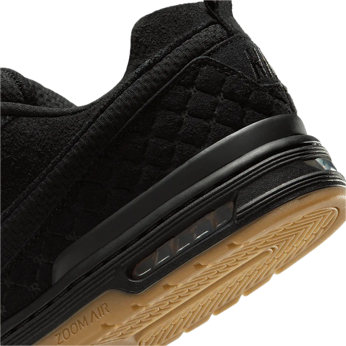NIKE SB ZOOM AIR PAUL RODRIGUEZ LOW BLACK/GUM SNEAKER SKATESHOE DETAIL