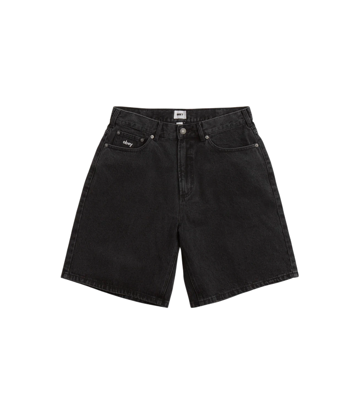 BIGWIG BAGGY DENIM SHORT FADED BLACK