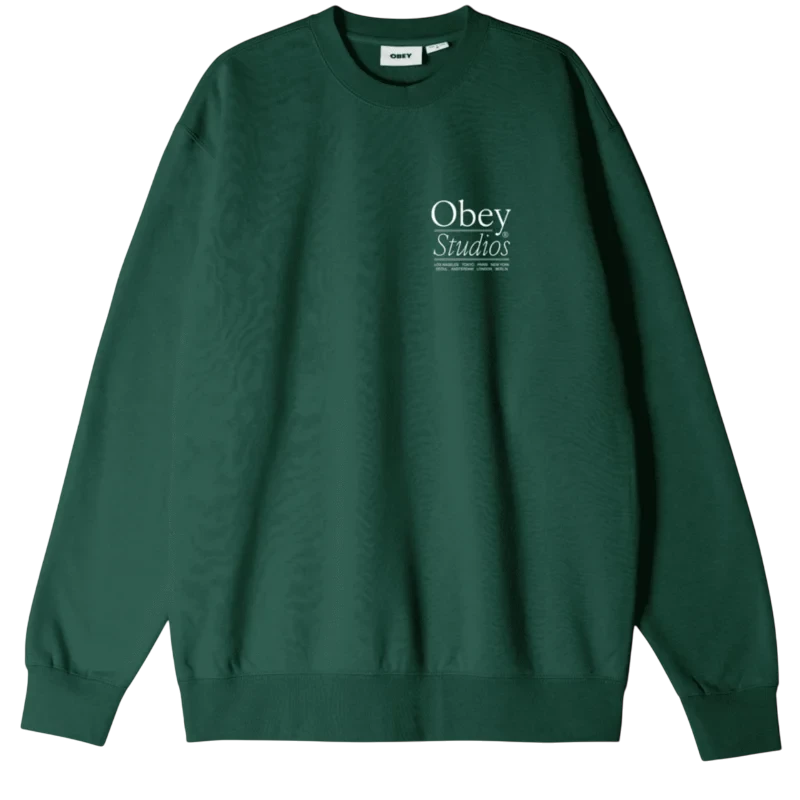 STUDIOS CREWNECK RAIN FOREST GREEN