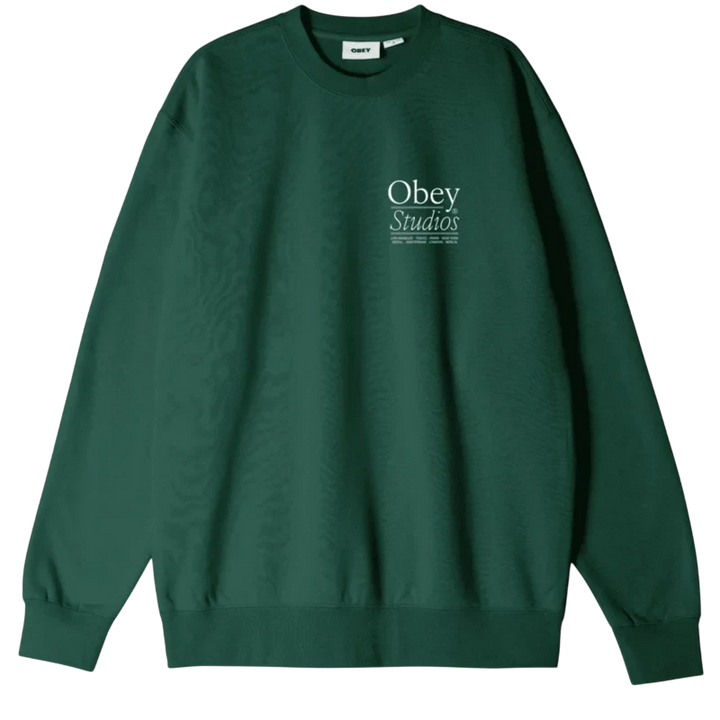 STUDIOS CREWNECK RAIN FOREST GREEN