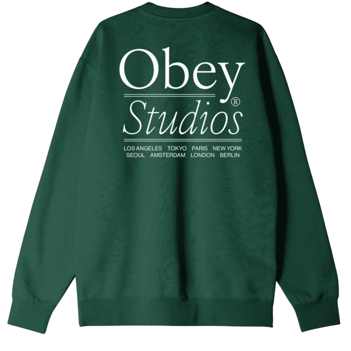 STUDIOS CREWNECK RAIN FOREST GREEN