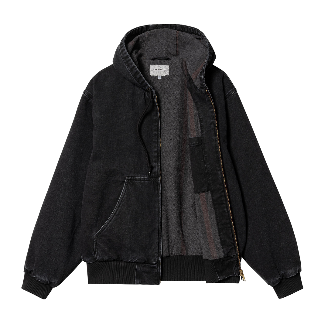 OG ACTIVE JACKET ORGANIC COTTON BLACK STONE WASHED