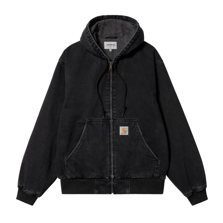 OG ACTIVE JACKET ORGANIC COTTON BLACK STONE WASHED