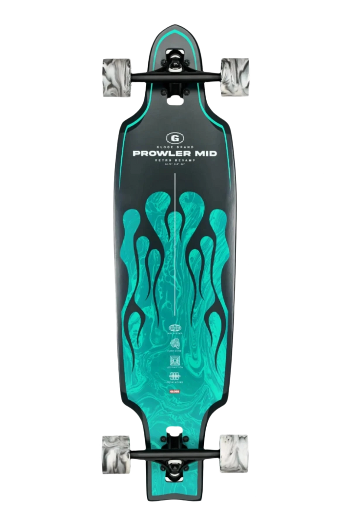 PROWLER LONGBOARD MID GREEN FLAMES