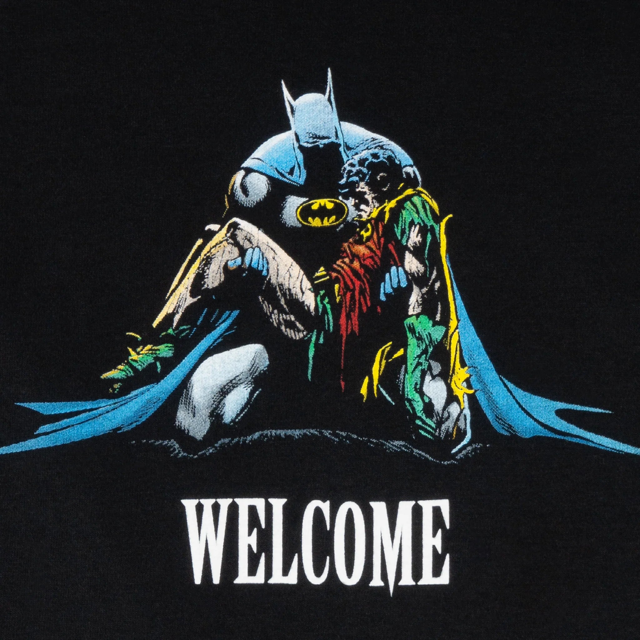 WELCOME X BATMAN DEATH IN THE FAMILY TSHIRT BLACK