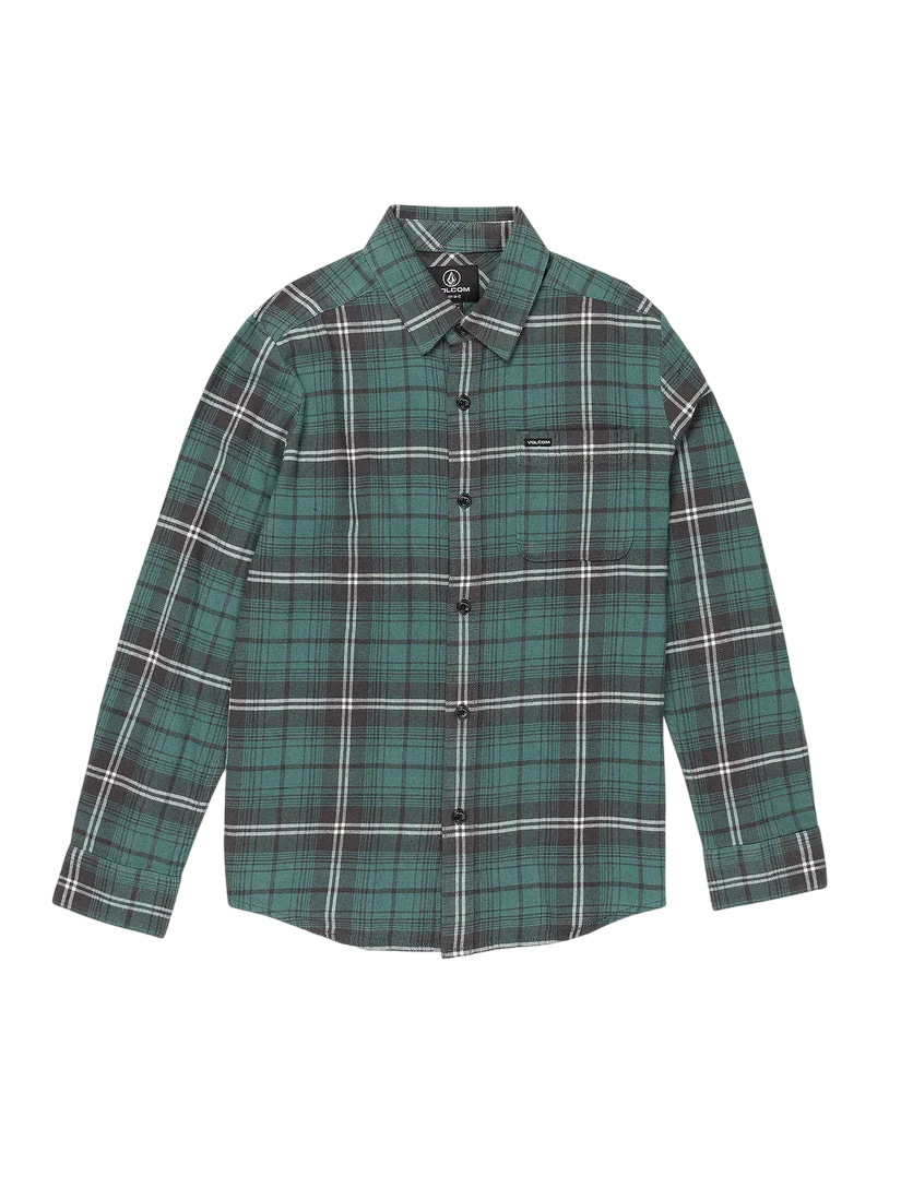 CADEN PLAID SHIRT SEA GREEN